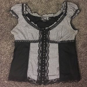 Corset style top gingham
